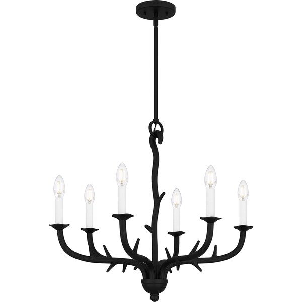 Quoizel Oakley Chandelier 6 Lights Earth Black OAK5025EK - main